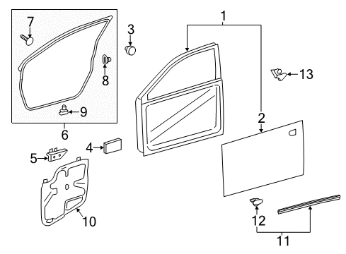 2018 Toyota Avalon Front Door Diagram