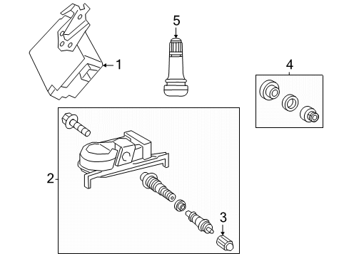 2020 Toyota Corolla Receiver Assembly, Tire Diagram for 89760-02190