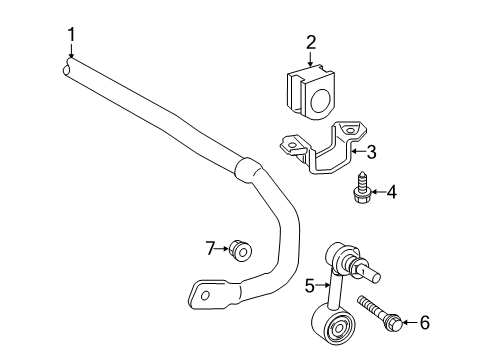 2022 Toyota Avalon Rear Suspension, Control Arm, Ride Control, Stabilizer Bar Diagram 2 - Thumbnail