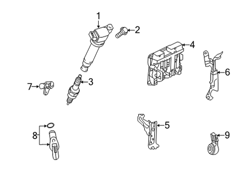 2020 Toyota Highlander Bracket, Engine Cont Diagram for 89667-0E140