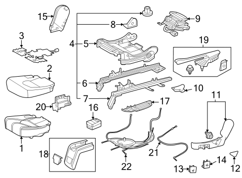 2024 Toyota Grand Highlander CABLE ASSY, SEAT TRA Diagram for 72210-0E130