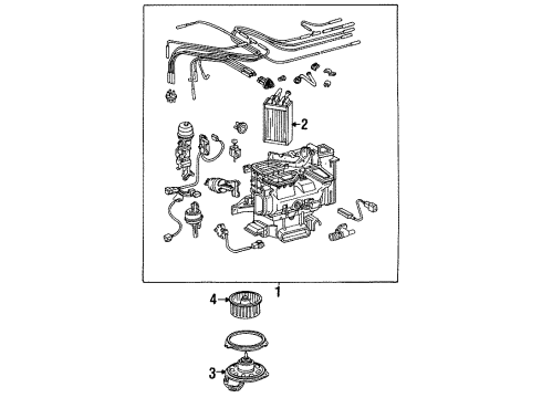 1988 Toyota Cressida Heater Components Diagram