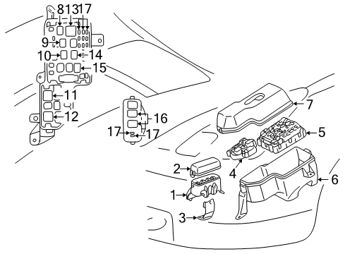 2004 Toyota Celica Ecm Ecu Engine Control Module Diagram for 89661-20A20