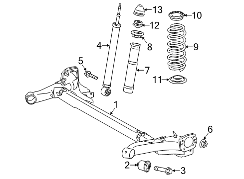 2012 Scion iQ Rear Suspension Diagram