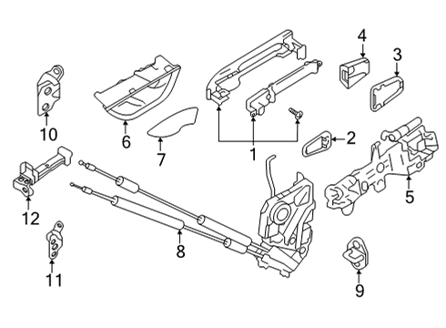 2023 Toyota GR86 CHECKER ASSY DR F Diagram for SU003-08681