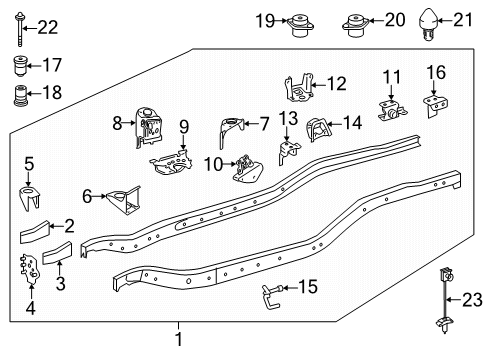 2015 Toyota Tundra Frame Sub-Assembly Diagram for 51001-0C843