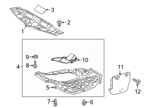 2022 Toyota Camry Splash Shields Diagram 2 - Thumbnail