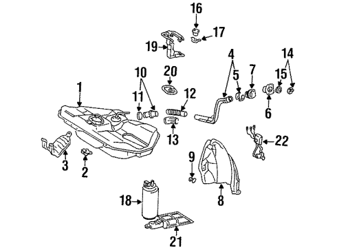 1997 Toyota Paseo Cable Assy, Accelerator Control Diagram for 78180-16530