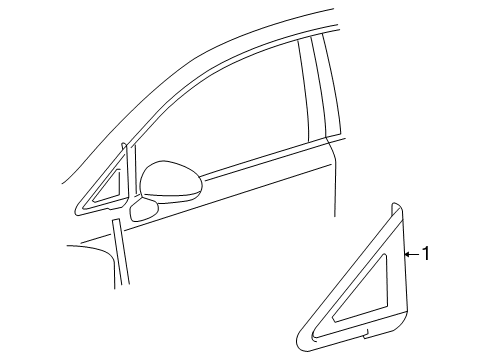 2011 Toyota Venza Pillars, Rocker & Floor - Glass & Hardware Diagram