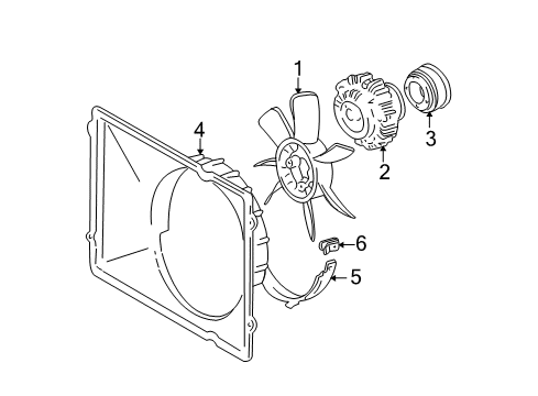 2005 Toyota Tundra Cooling System, Radiator, Water Pump, Cooling Fan Diagram 1 - Thumbnail