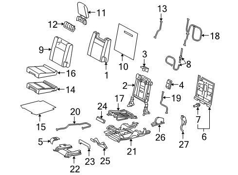 2013 Toyota 4Runner Third Row Seats Diagram 2 - Thumbnail