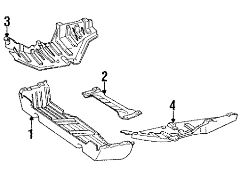 1991 Toyota Previa Cover, Engine Side U Diagram for 51449-28020