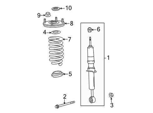 2022 Toyota Tundra SPRING, COIL, FR Diagram for 48131-0CE50