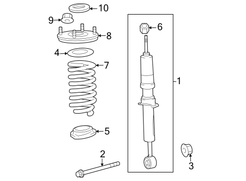 2023 Toyota Sequoia SPRING, COIL, FR Diagram for 48131-0CF30