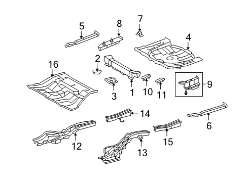 2013 Toyota Venza Panel Sub-Assembly, Rear F Diagram for 58306-0T010