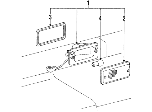 1991 Toyota 4Runner Backup Lamps Diagram