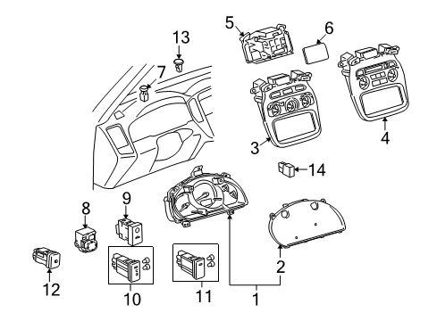 2006 Toyota Highlander Controls - Instruments & Gauges Diagram 2 - Thumbnail