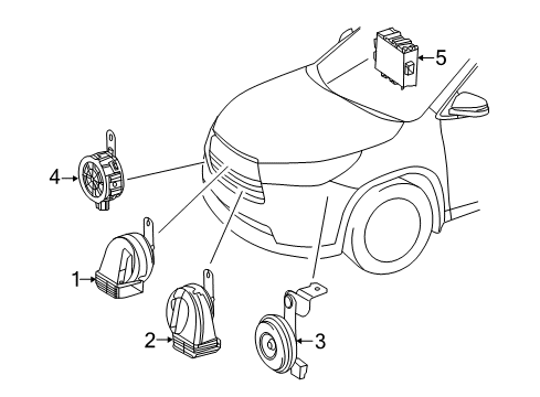 2016 Toyota Highlander Speaker Assembly, VEHICL Diagram for 86570-48031