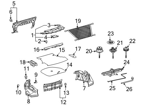 2007 Toyota Solara Interior Trim - Rear Body Diagram 2 - Thumbnail