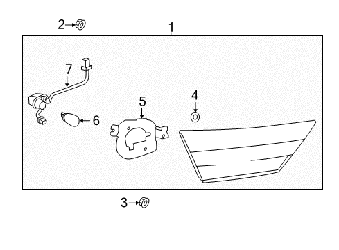 2015 Toyota Avalon Lamp Assembly, Rear, LH Diagram for 81590-07070