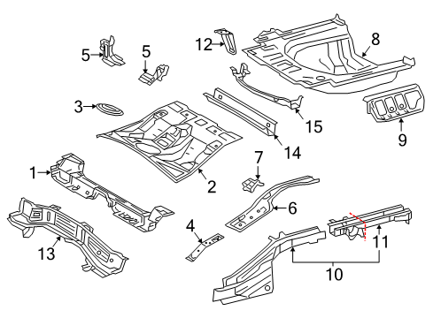 2018 Toyota Camry Rear Body - Floor & Rails Diagram 2 - Thumbnail