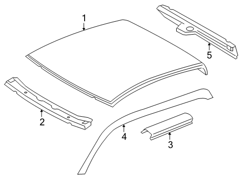 2014 Toyota Tacoma Panel Sub-Assy, Windshield Header Diagram for 63102-04080