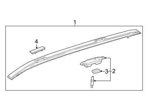 2023 Toyota bZ4X Roof Rack Diagram