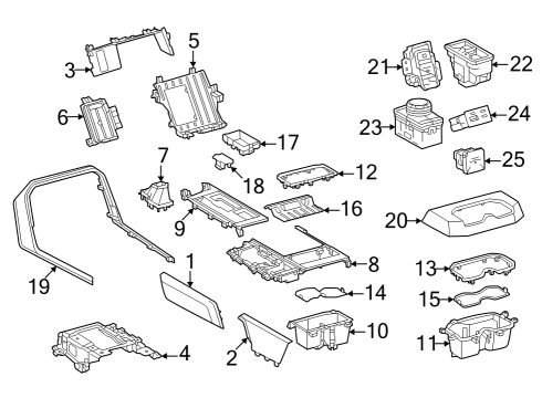 2024 Toyota Sequoia BOX, CONSOLE, NO.2 Diagram for 58812-0C040