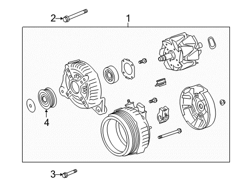 2015 Scion tC Alternator Assembly W/Regulator Diagram for 27060-36011