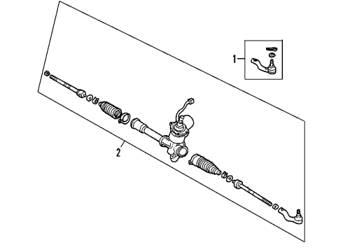 2010 Toyota RAV4 Steering Column & Wheel, Steering Gear & Linkage Diagram 4 - Thumbnail