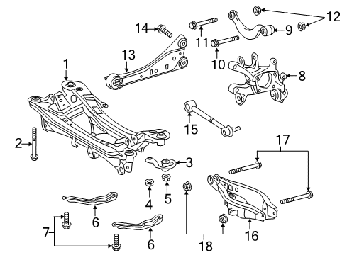 2014 Scion tC Arm Assembly Upper Control Rear Right Diagram for 48770-12010