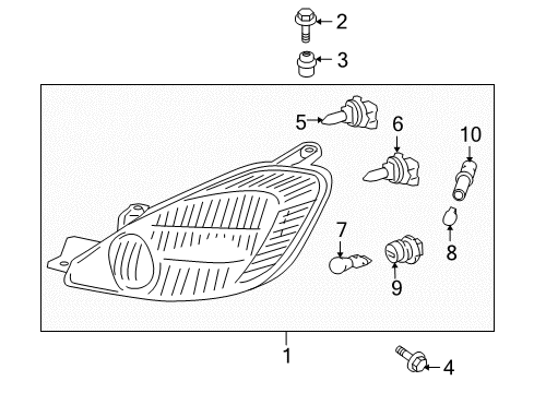 2005 Toyota Sienna Headlamps Diagram