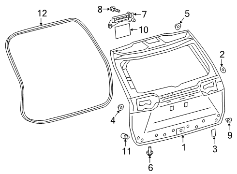 2019 Toyota RAV4 Gate & Hardware Diagram 1 - Thumbnail