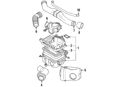 1991 Toyota 4Runner Air Intake Diagram 1 - Thumbnail