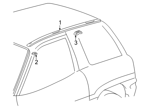 1998 Toyota RAV4 Exterior Trim - Roof Diagram 3 - Thumbnail