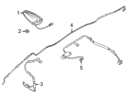 2019 Toyota Yaris Wire, Instrument Pan Diagram for 82143-WB002