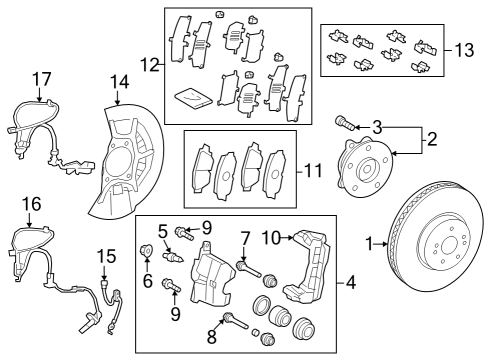 2023 Toyota Crown Cylinder Assy, Disc Brake, LH Diagram for 47750-48110