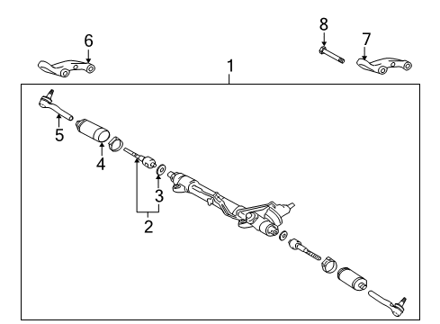 2006 Toyota Land Cruiser Power Steering Link Assembly Diagram for 44200-60100