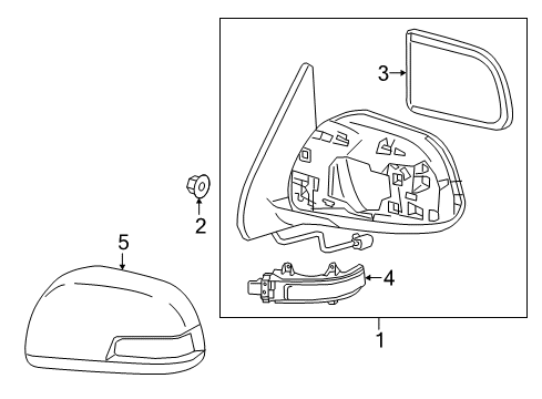 2016 Toyota Tacoma Outside Mirrors Diagram