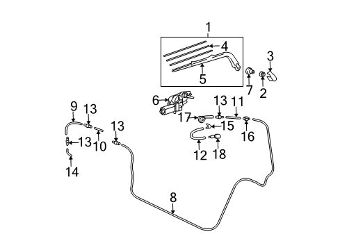 2006 Scion xB Cover, Rear Wiper Arm Diagram for 85244-52010