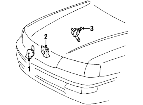 1997 Toyota Avalon Anti-Theft Components Diagram