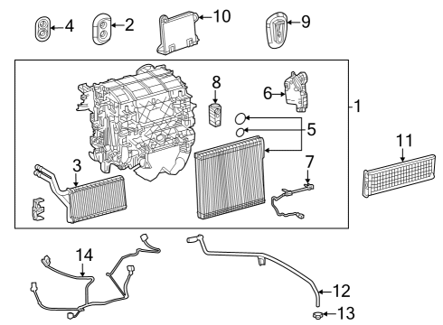 2024 Toyota Grand Highlander Front Heater Unit Diagram