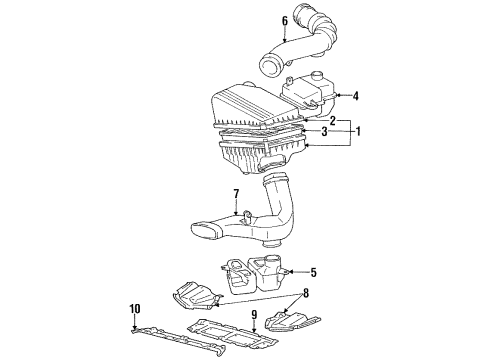 1994 Toyota Camry Air Inlet, Engine Parts Diagram 1 - Thumbnail