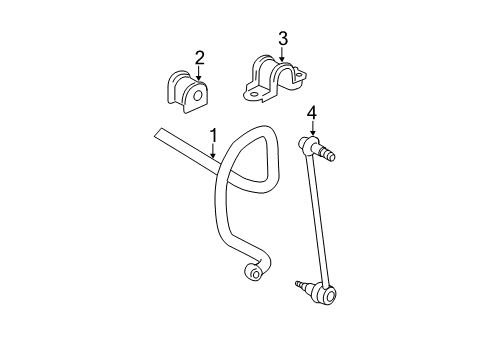 2009 Toyota Avalon Stabilizer Bar & Components - Front Diagram