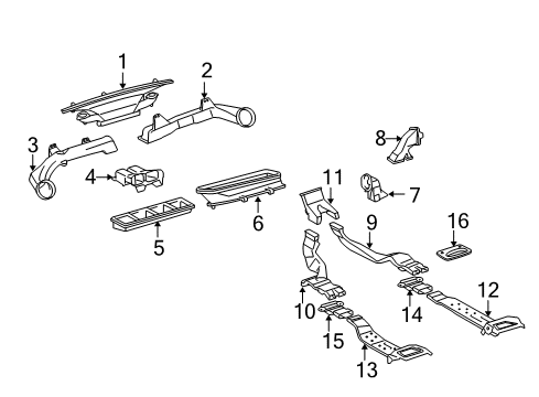 2012 Toyota RAV4 Vent Grille, Sand Diagram for 87125-0R010-E0