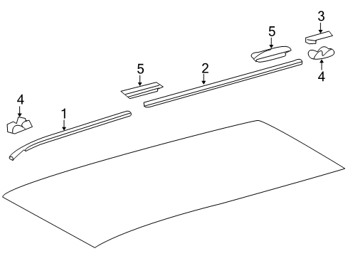 2019 Toyota 4Runner Exterior Trim - Roof Diagram