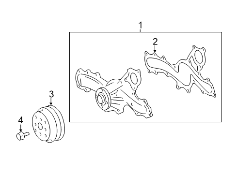 2019 Toyota Highlander Water Pump, Belts & Pulleys Diagram