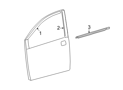 2015 Toyota Sienna Exterior Trim - Front Door Diagram