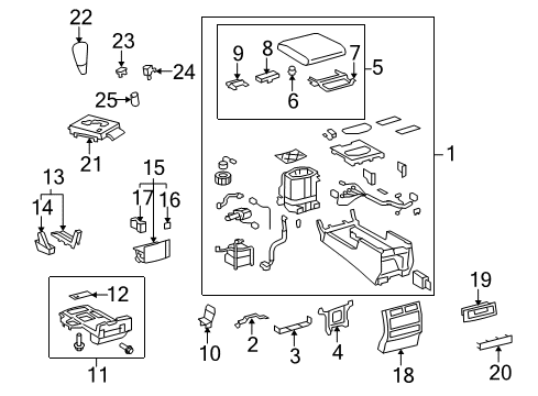 2010 Toyota Land Cruiser Console Diagram 2 - Thumbnail