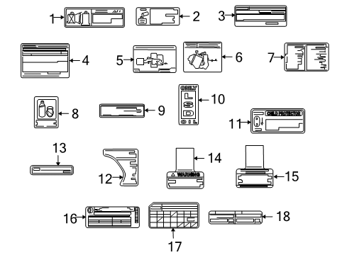 2013 Toyota Tacoma Information Labels Diagram